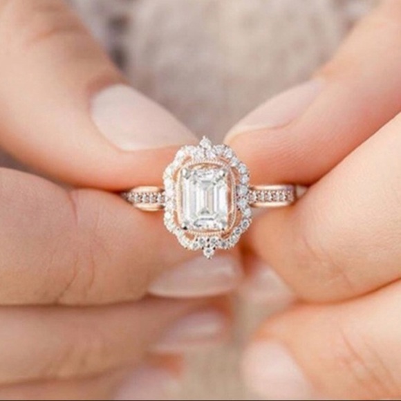 18K Rose gold plated  ring - Picture 2 of 7